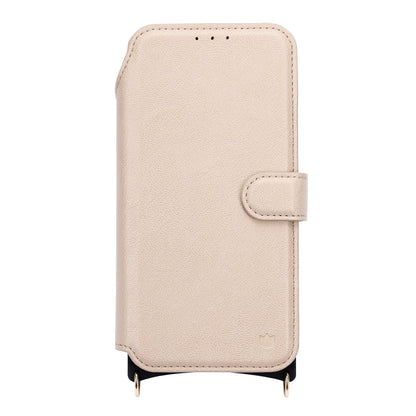 Apple iPhone 18 Pro Max Hoesje - Beige - 'Amsterdam' Serie 2 in 1 MagSafe Crossbody Cover met Pouch