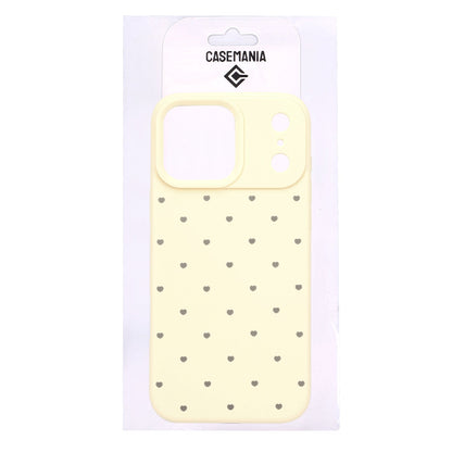 iPhone 17 Pro Max Hoesje - Geel - Hartjes Back Cover