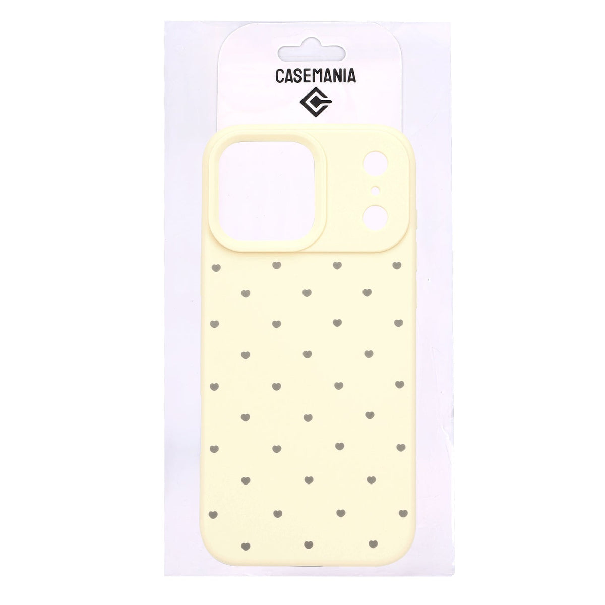 iPhone 17 Hoesje - Geel - Hartjes Back Cover