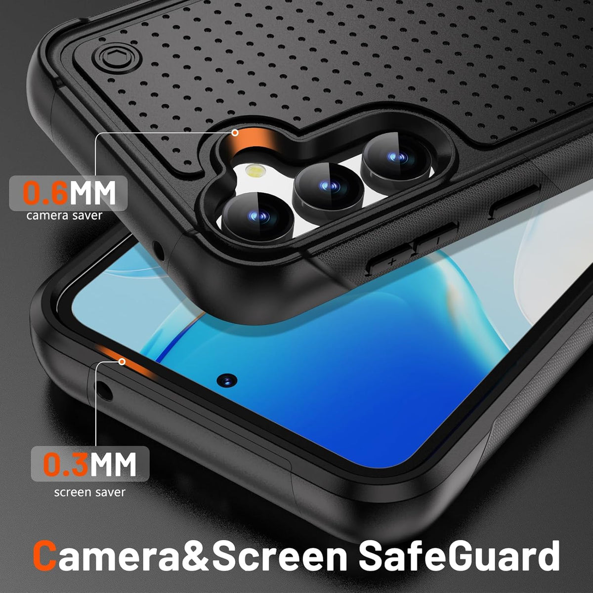 Samsung Galaxy S25 Plus Hoesje - Zwart - Heavy Duty Armor Back Cover