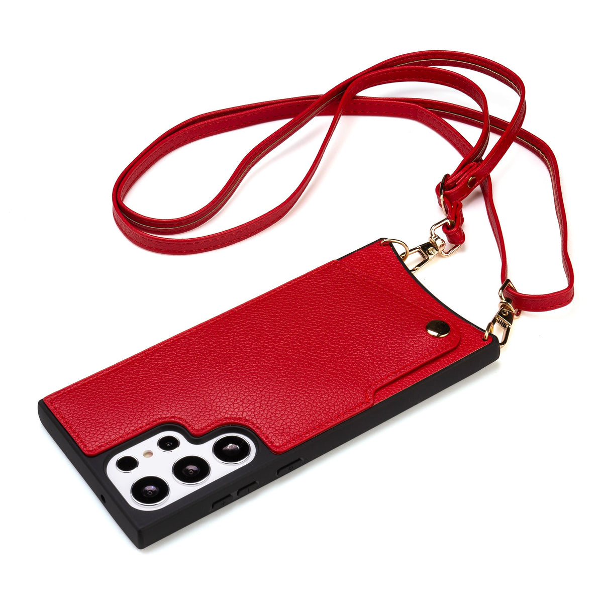 Samsung Galaxy S23 Ultra Hoesje - Bandje - Rood Back Cover