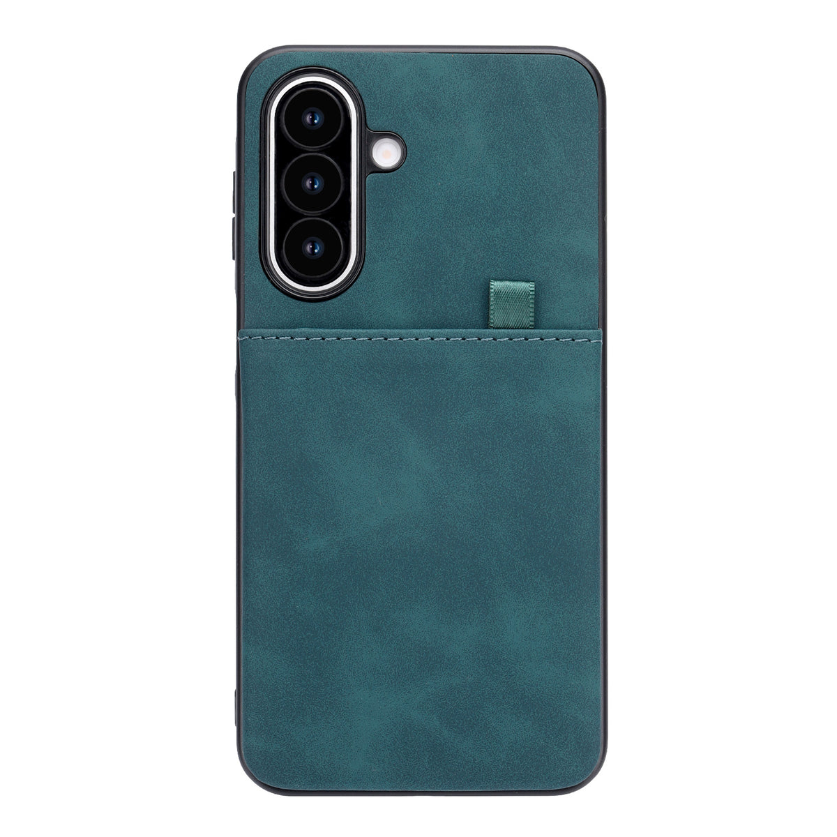 Samsung Galaxy S26 FE Hoesje - Emerald Green - Kunstleren Back Cover met Pull-Tab Pasjeshouder