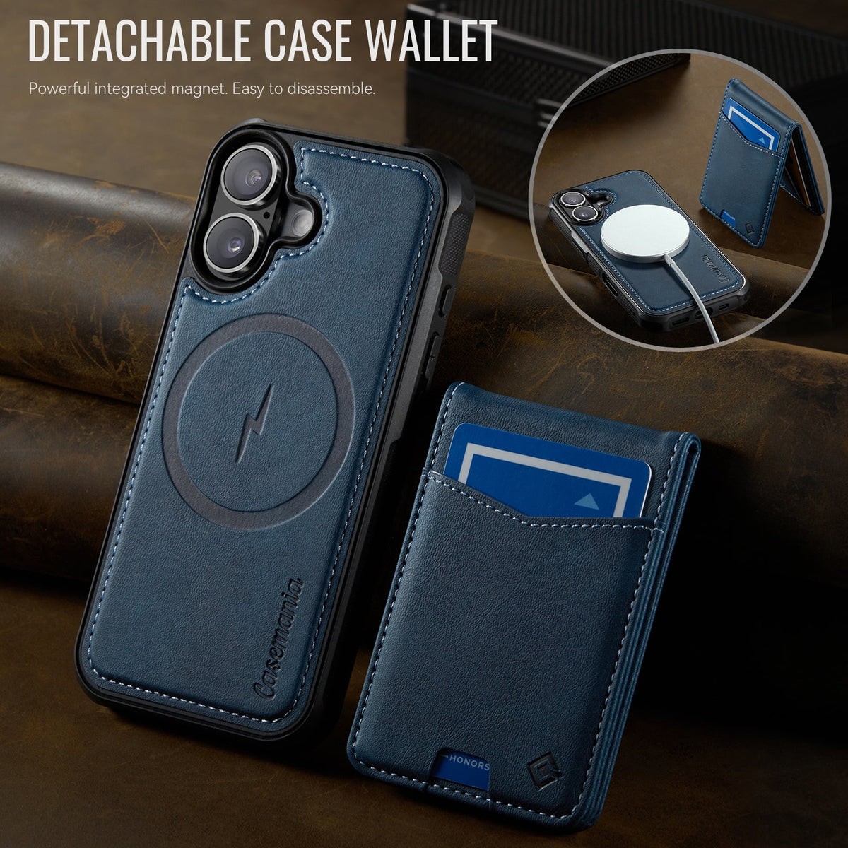 Apple iPhone 17 Hülle - Navy Blue - MagSafe-Backcover mit Kartenfach