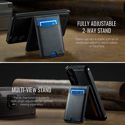 Samsung Galaxy S25 Edge Hoesje - Charcoal Gray - Back Cover met Pasjeshouder