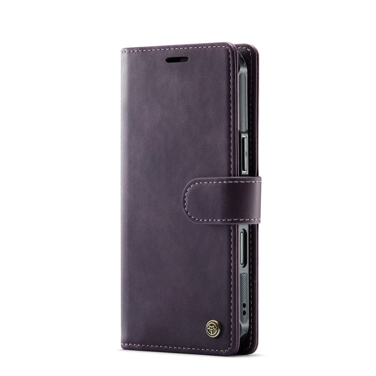 Apple iPhone Air Hoesje - Dark Purple - Luxe 2 in 1 MagSafe Bookcase