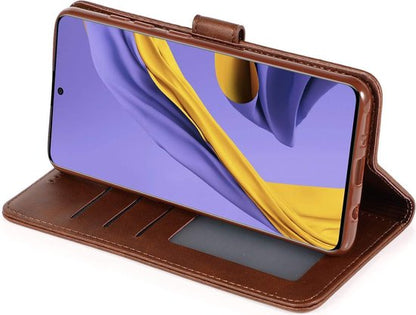 Apple iPhone 12 Mini Hoesje - Bruin - Luxe Bookcase met Rits