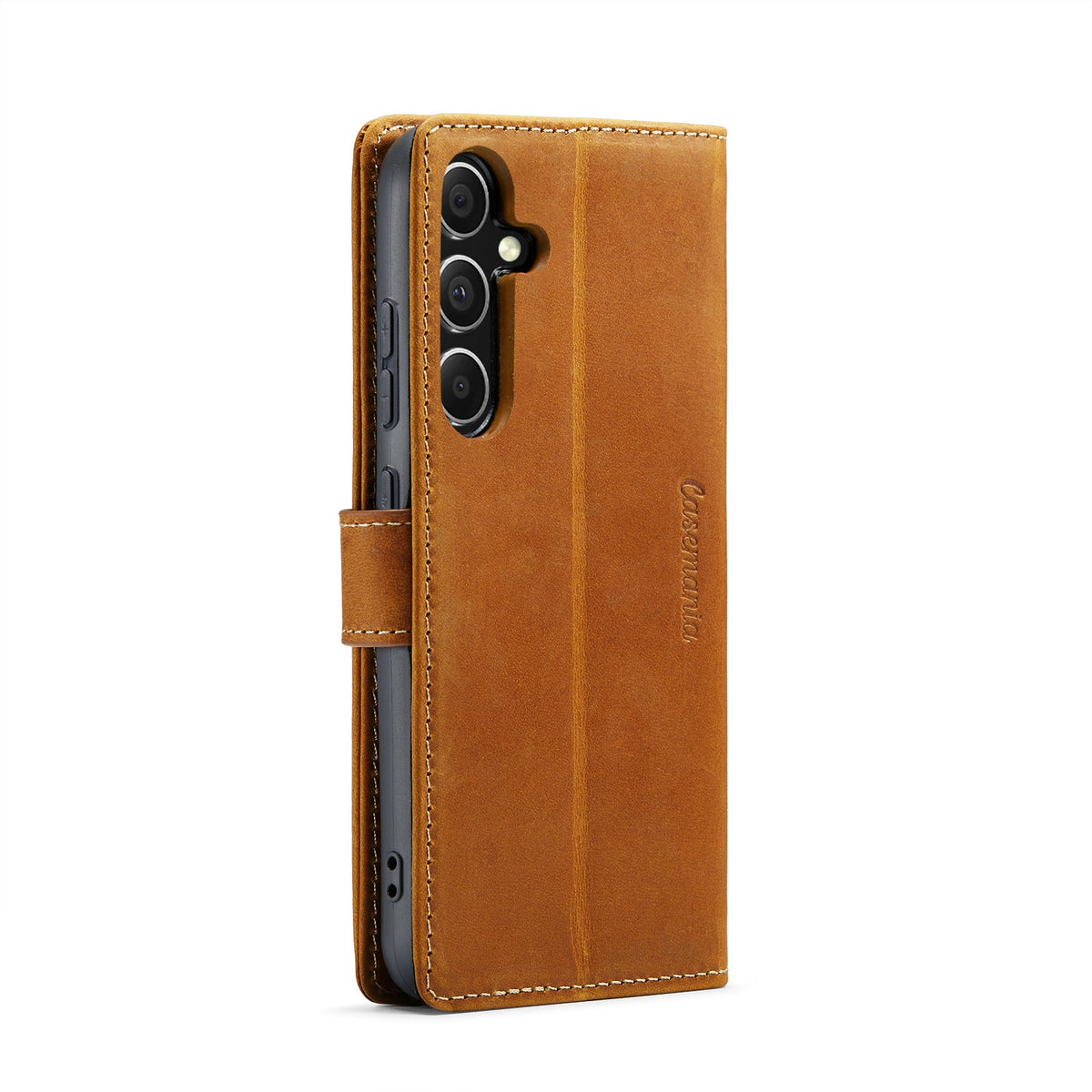 Samsung Galaxy S24 Plus Hoesje - Sienna Brown - Echt Leren Bookcase