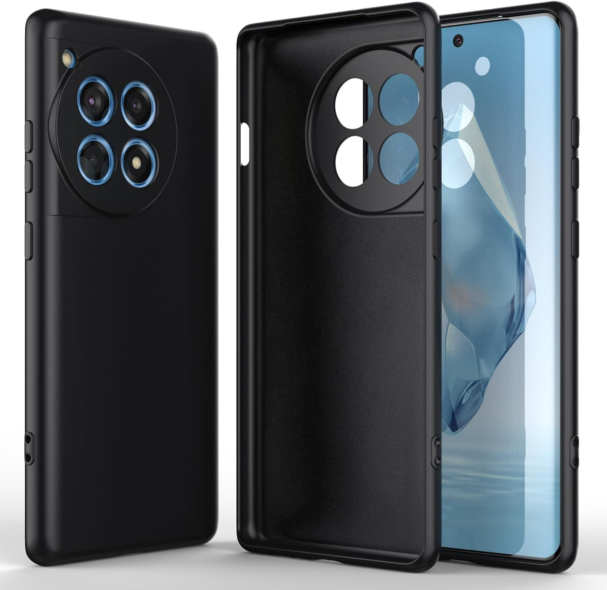 OnePlus 12R Hoesje - Zwart - Siliconen Back Cover