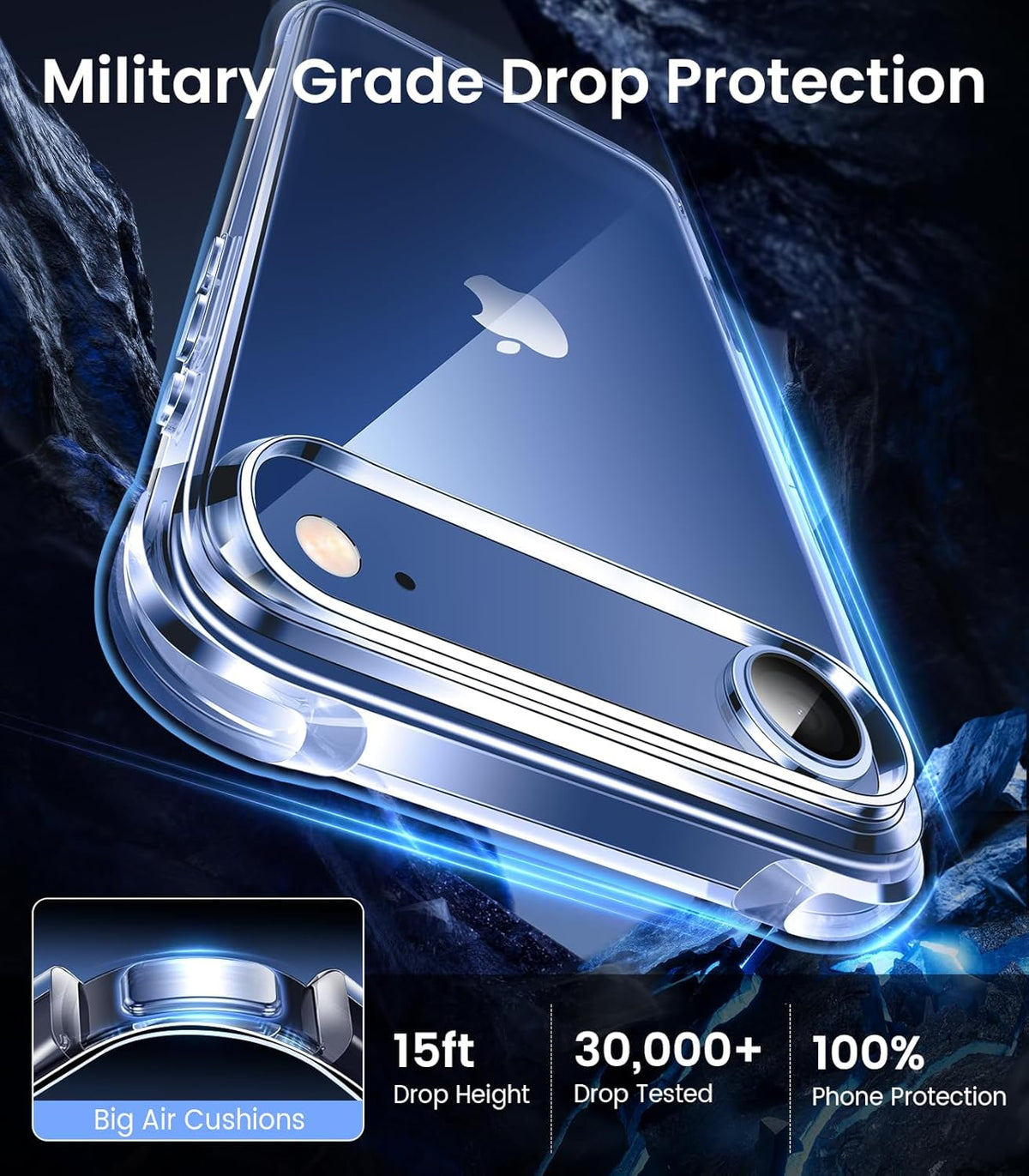 Apple iPhone Air Hoesje - Transparant - Anti-Shock Back Cover