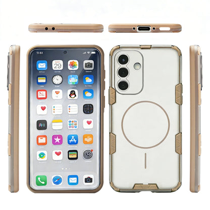 Samsung Galaxy A57 Hoesje - Transparant | Bruin - Frosted Matte Hardcase MagSafe Back Cover