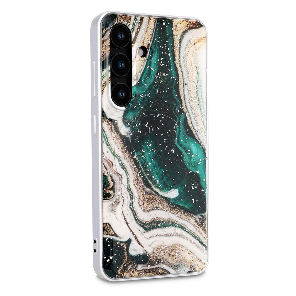 Samsung Galaxy S25 Plus Hoesje - Groen - Marmer MagSafe Back Cover