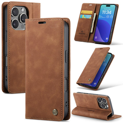 Apple iPhone 16 Pro Case - Sienna Brown - Slim Wallet Case