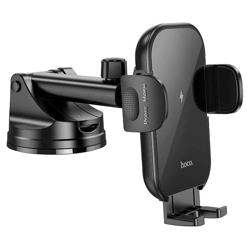 Hoco Telefoonhouder Auto met Draadloze Snellader - Snel Laden 15W