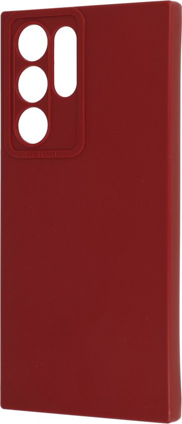 Samsung Galaxy S22 Ultra Hoesje - Bordeaux - Siliconen Camera Bescherming Back Cover