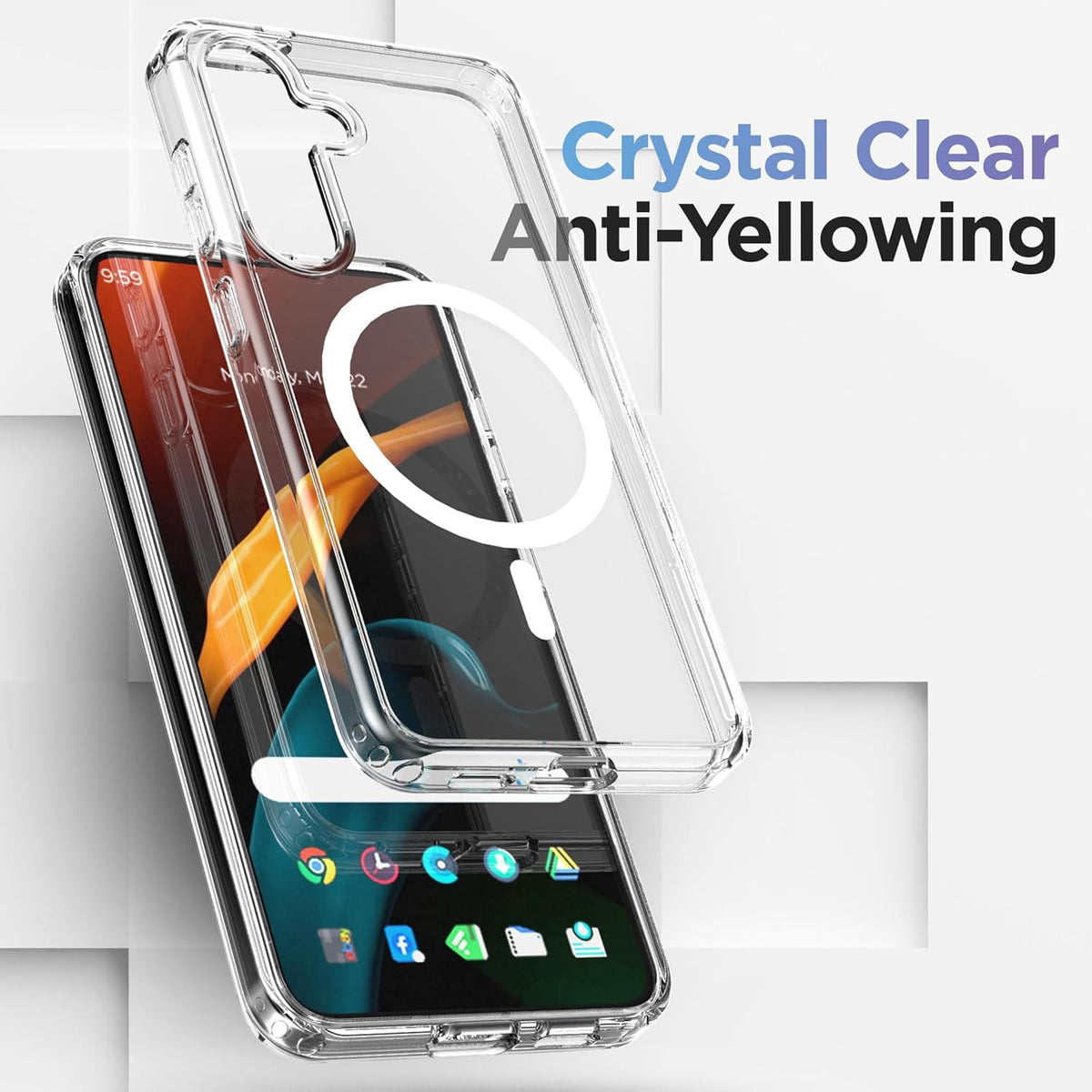Samsung Galaxy A37 Hoesje - Transparant - CM Anti-Shock MagSafe Back Cover