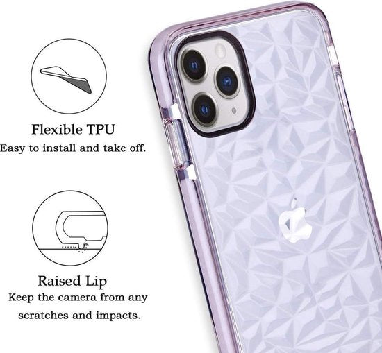 Apple iPhone 11 Pro Hoesje - Roze - Diamant Glitter Back Cover