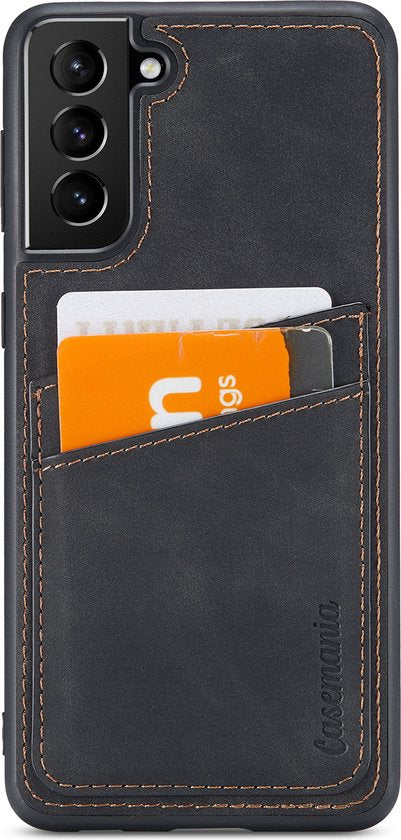 Samsung Galaxy S21 Plus Hoesje - Charcoal Gray - Back Cover met Pasjeshouder