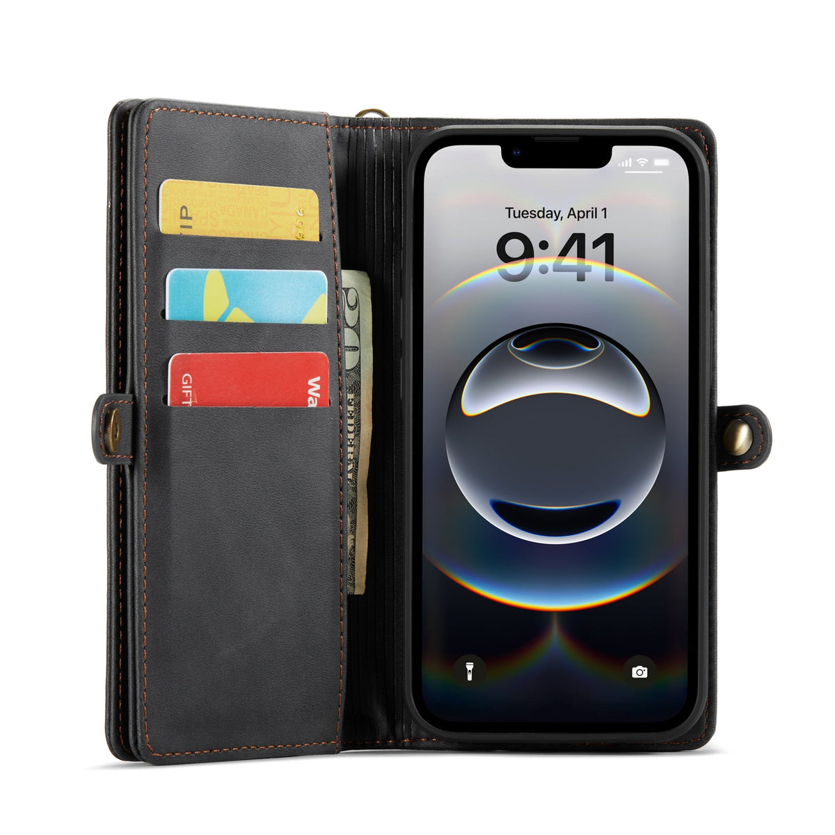 Apple iPhone 18 Pro Hoesje - Charcoal Gray - Luxe 2 in 1 Bookcase met 10 Kaart Vakken en Polskoord