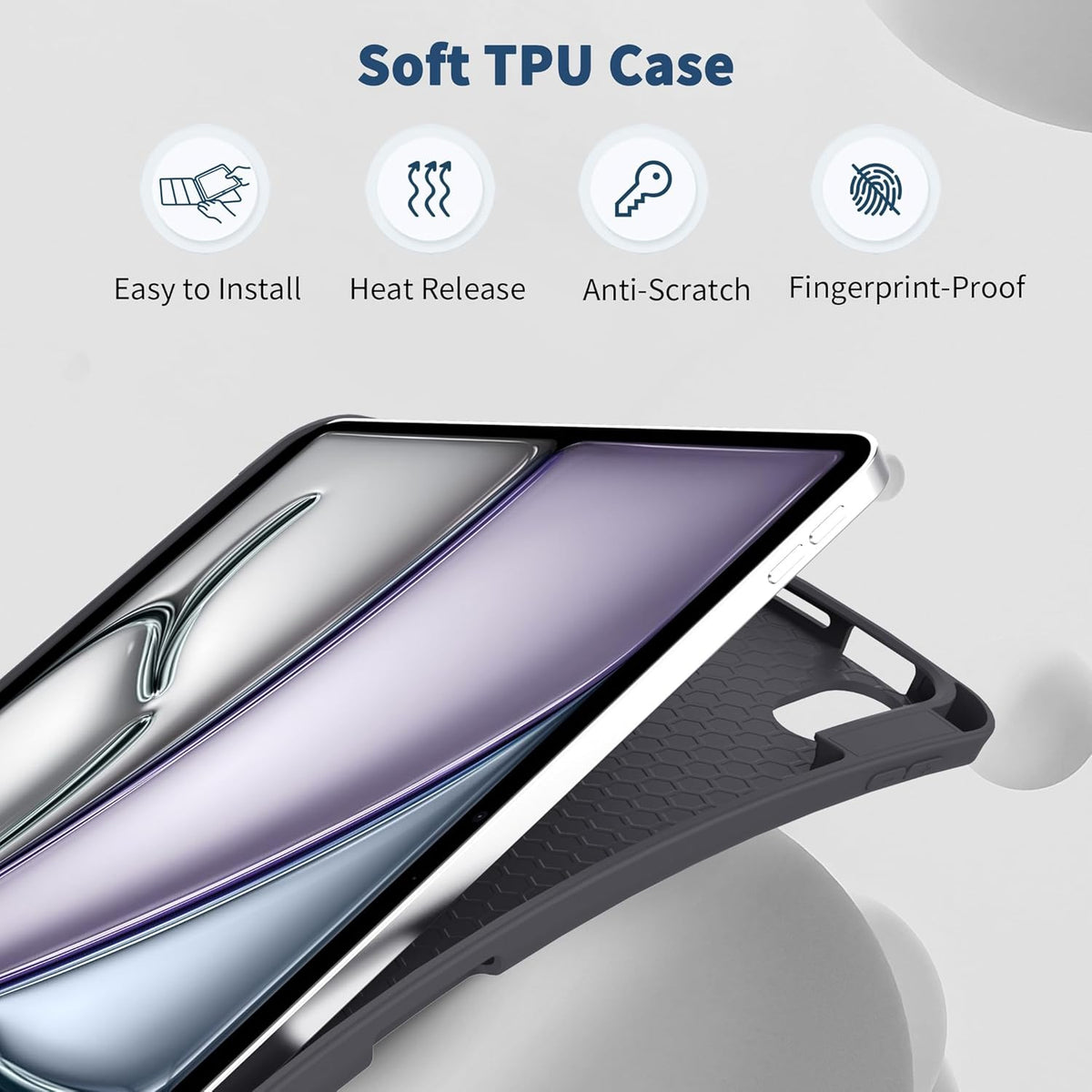 Apple iPad Air 5 10.9 (2022) Tablethoes - Grijs - Pen Slot Smart Cover