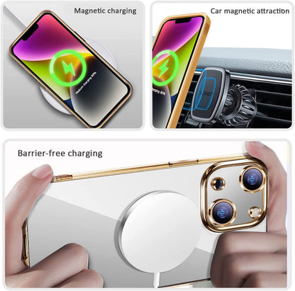 Apple iPhone 14 Plus Hoesje - Goud - Siliconen MagSafe Back Cover