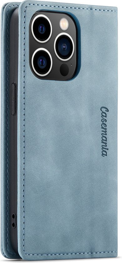 Apple iPhone 14 Pro Hoesje - Aqua Blue - Dunne Bookcase