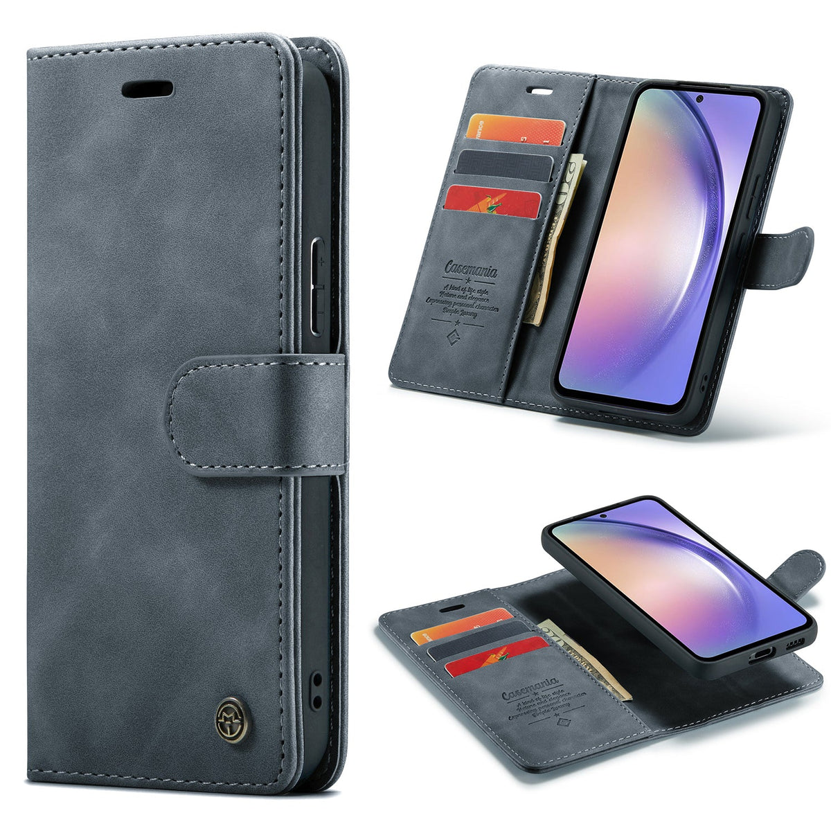 Samsung Galaxy S24 Plus Hoesje - Shadow Gray - 2 in 1 Bookcase