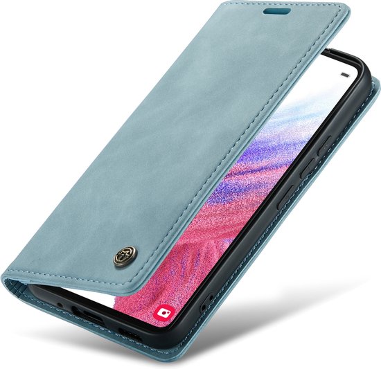 OPPO A57 Hoesje - Aqua Blue - Dunne Bookcase