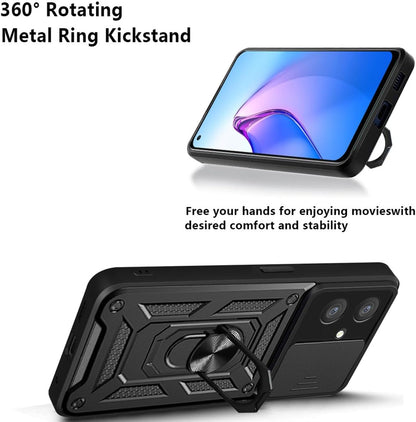 Oppo A60 Hülle - Schwarz - Armor-Ständer-Backcover