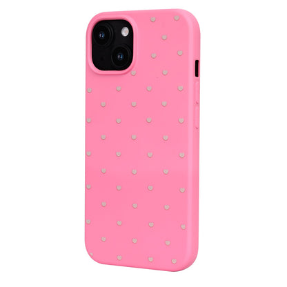 Apple iPhone 13 Mini Case - Neon Pink - Hearts Back Cover