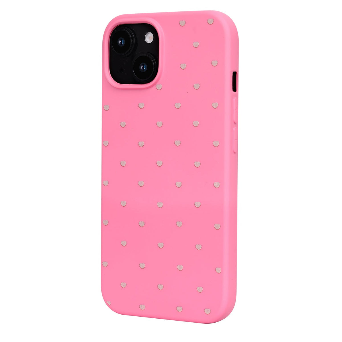 Apple iPhone 11 Hoesje - Neon Roze - Hartjes Back Cover
