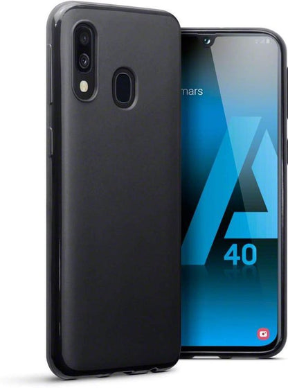 Samsung Galaxy A40 Hoesje - Siliconen Back Cover - Zwart Back Cover