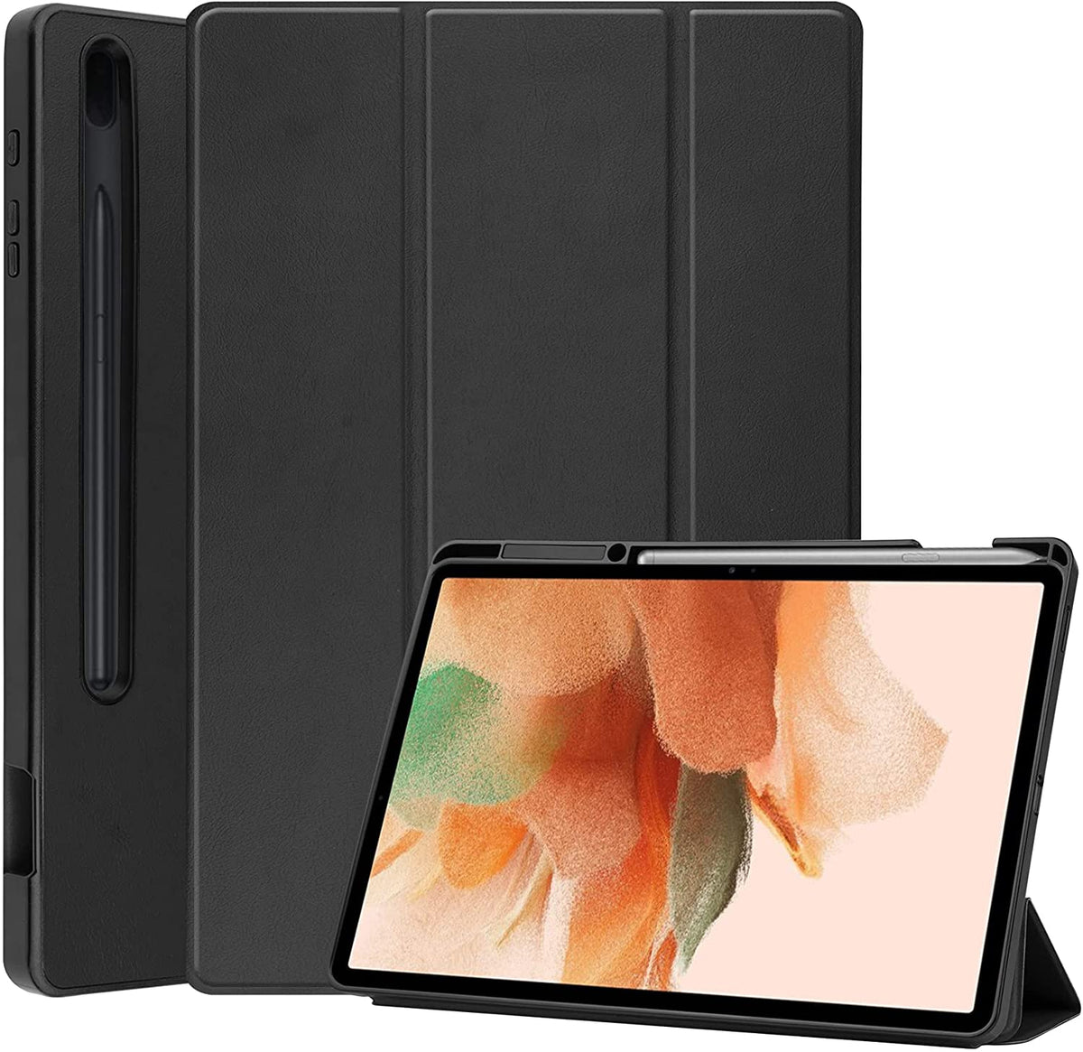 Samsung Galaxy Tab S8 Ultra Tablethoes - Zwart - Smart Cover