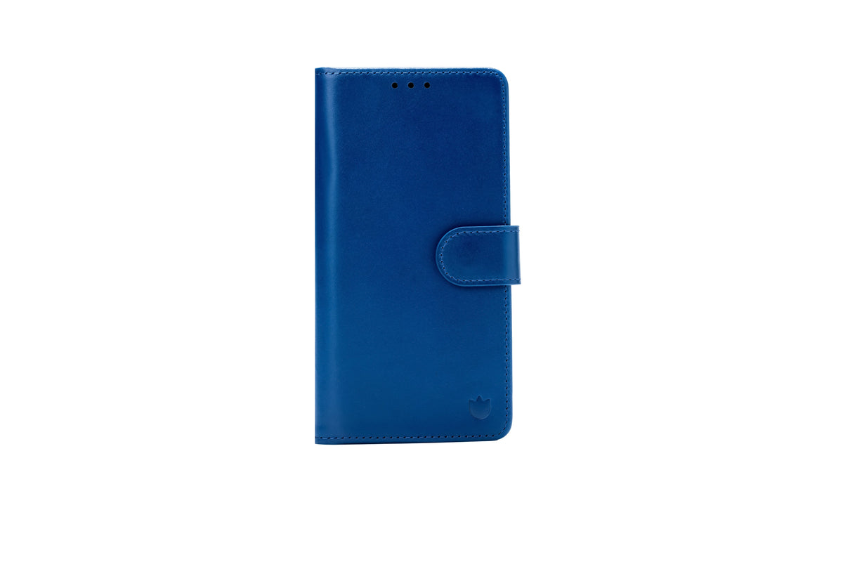 Apple iPhone Air Hülle - Navy Blue - Echtleder MagSafe Klapphülle mit Kartenfach