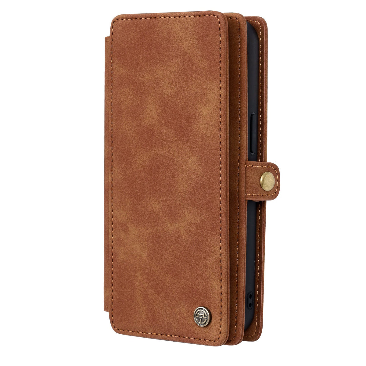 Apple iPhone 17 Pro Hoesje - Sienna Brown - Luxe 2 in 1 Bookcase met 10 Kaart Vakken en Polskoord