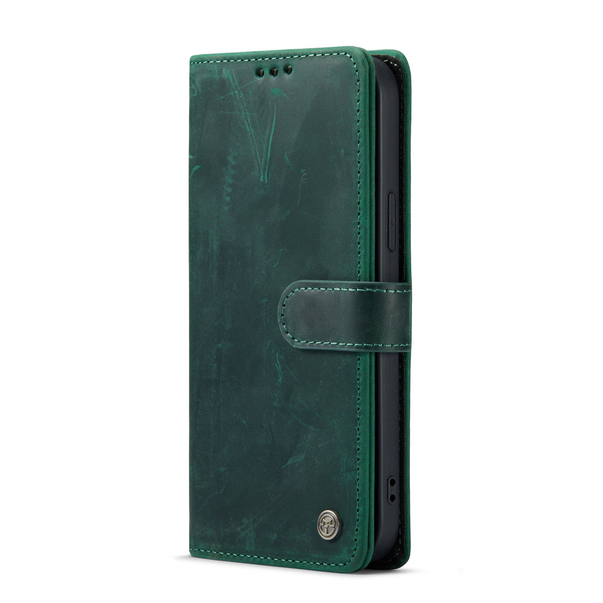 Apple iPhone 11 Case - Green - Genuine Leather Wallet Case