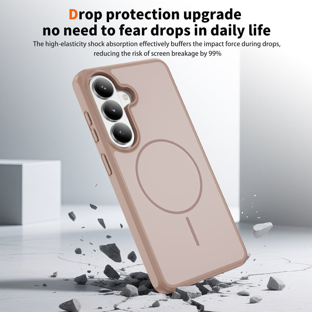 Samsung Galaxy A57 Hoesje - Bruin - Matte Siliconen MagSafe Back Cover