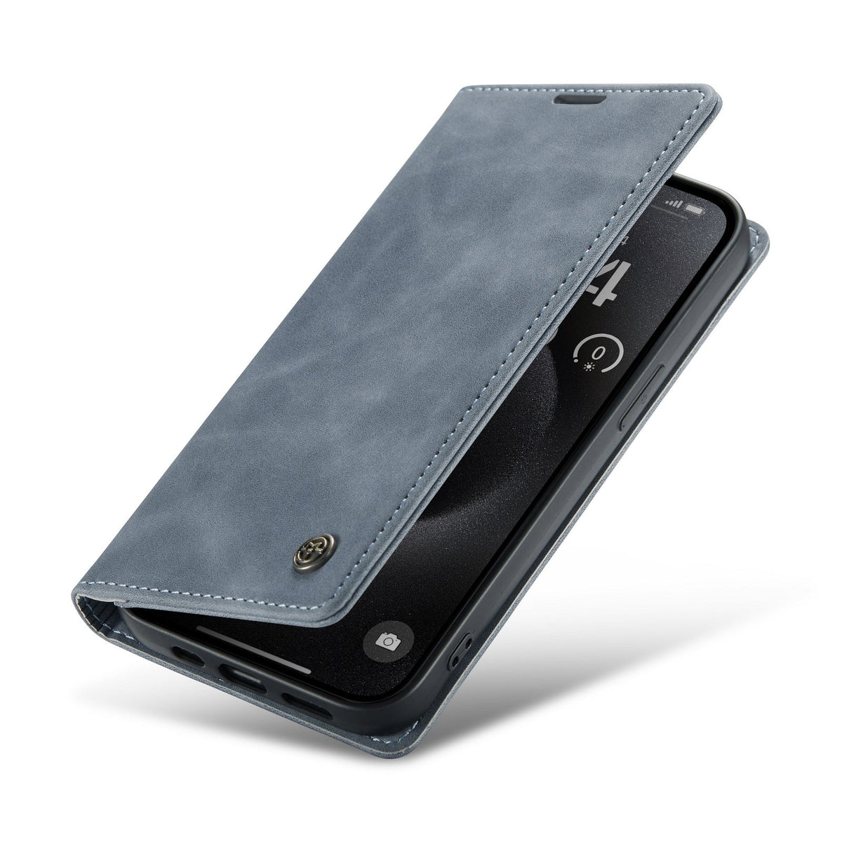 Apple iPhone 15 Pro Hoesje - Shadow Gray - Dunne Bookcase