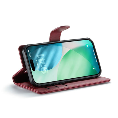 Apple iPhone Air Hoesje - Burgundy Red - Luxe 2 in 1 MagSafe Bookcase