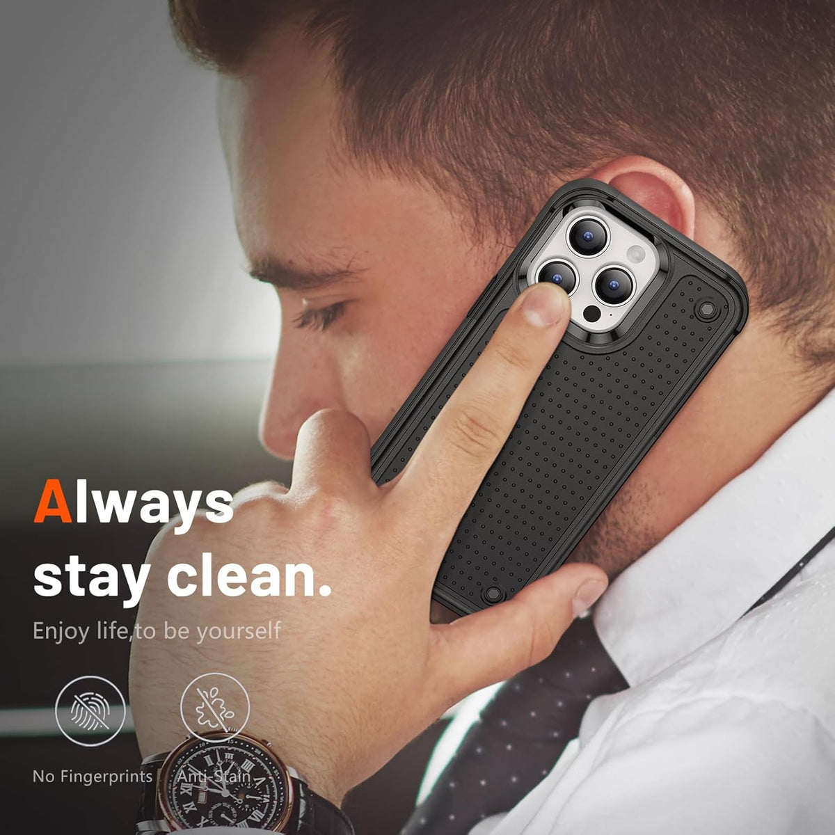 Apple iPhone 16 Pro Max Case - Black - Armor Back Cover