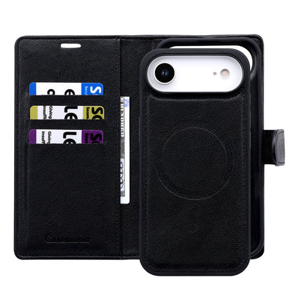 Apple iPhone Air Hoesje - Onyx Black Kunstleer - 2 in 1 MagSafe Bookcase