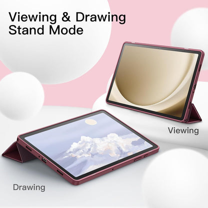 Samsung Galaxy Tab A11 Plus Tablethoes - Wijn Rood - Smart Cover