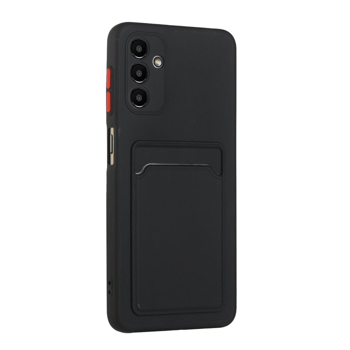 Samsung Galaxy A34 5G Hoesje - Zwart - Siliconen Back Cover met Pasjeshouder