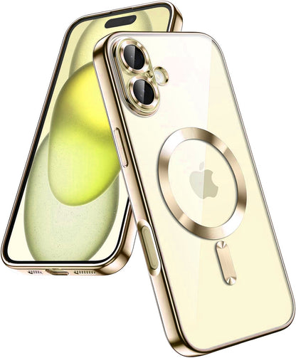 Apple iPhone 16 Plus Case - Gold - Silicone MagSafe Back Cover