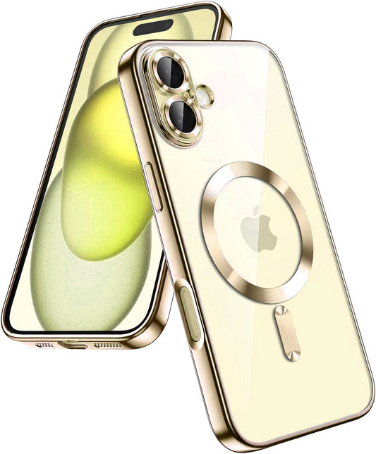 Apple iPhone 16 Plus Hoesje - Goud - Siliconen MagSafe Back Cover