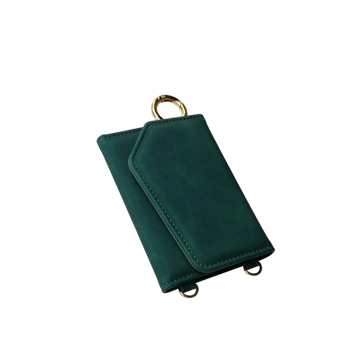 Apple iPhone 15 Plus Hoesje - Emerald Green - Luxe MagSafe Bookcase met Telefoonkoord