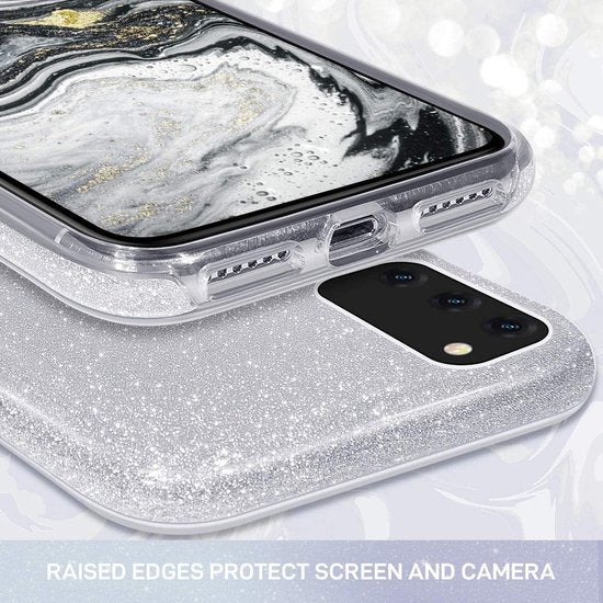 Samsung Galaxy A52 Hülle - Silber - Glitter Backcover