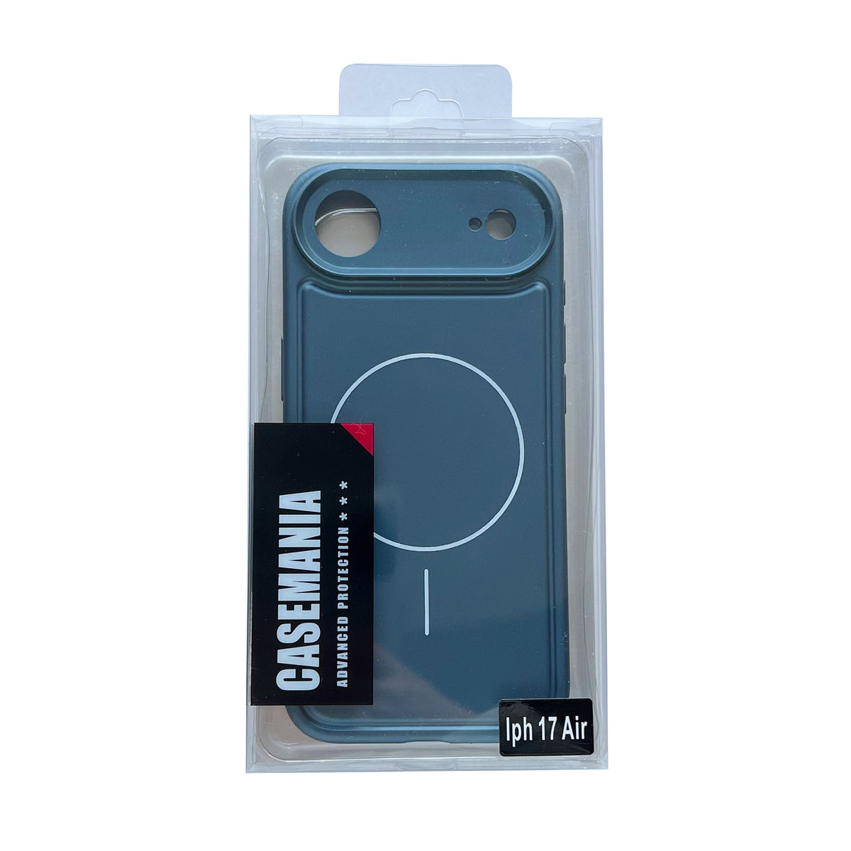 Apple iPhone Air Hoesje - Metallic Blauw - Matte Siliconen MagSafe Back Cover