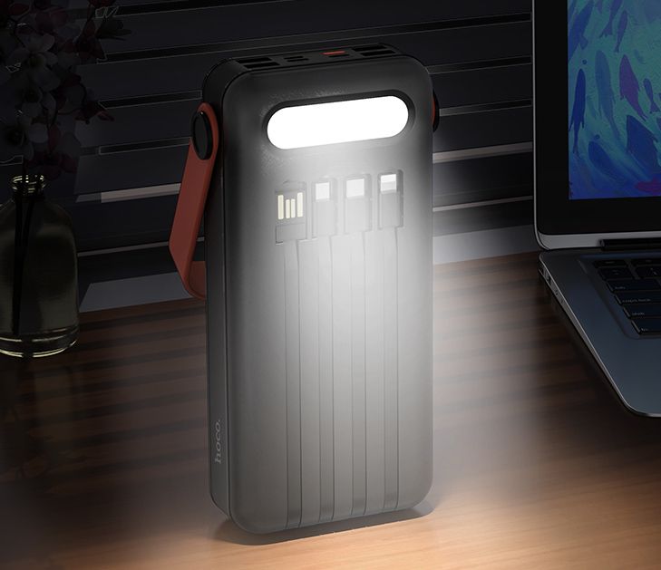 Hoco Powerbank 30.000mAh Zonne-energie - Zwart