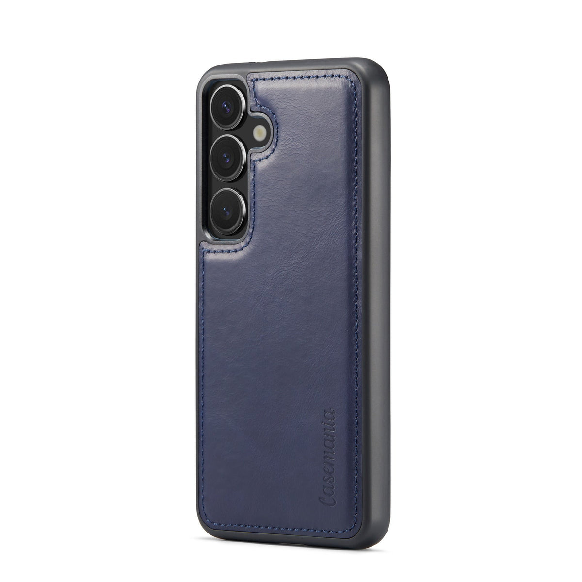 Samsung Galaxy S24 Case - Navy Blue - Genuine Leather 2-in-1 Wallet Case