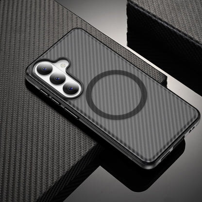 Samsung Galaxy A57 Hoesje - Zwart - Carbon MagSafe Back Cover